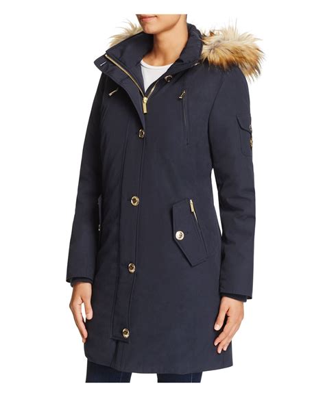 michael kors fur parka|michael kors anorak rain jacket.